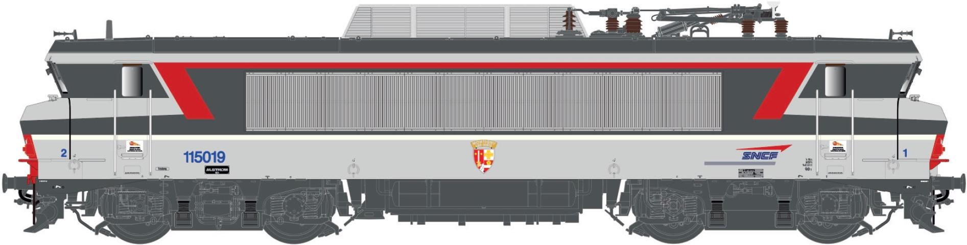 Locomotive électrique Ls Models BB 15019 SNCF, époque IV-V, Décor Corail+, Logo Casquette, HO